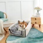 Jiupety Dog House Cozy, 2 in 1 Small Dog House, L Size for Small Medium Dog, Grey - Image 3